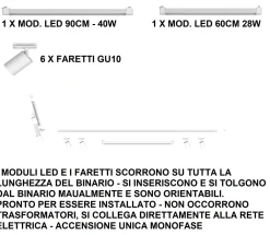 Illuminazione A Binario-Selezionato da Mazzolaluce Sistema binario angolare monofase led 4000k spot nero oro