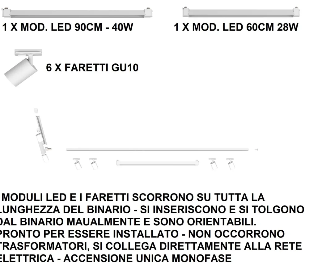 Illuminazione A Binario-Selezionato da Mazzolaluce Sistema binario angolare monofase led 4000k spot nero oro