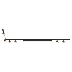 Illuminazione A Binario-Selezionato da Mazzolaluce Sistema binario angolare nero monofase modulo led 4000k con spot