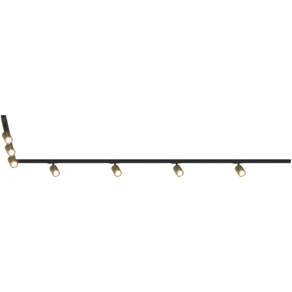 Illuminazione A Binario-Selezionato da Mazzolaluce Sistema binario 300cm angolo nero oro monofase 7 spot