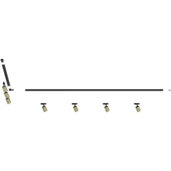 Illuminazione A Binario-Selezionato da Mazzolaluce Sistema binario 300cm angolo nero oro monofase 7 spot