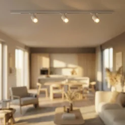 Illuminazione A Binario-Selezionato da Mazzolaluce Sistema binario 100cm bianco con 3 spot orientabili