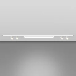 Illuminazione A Binario-Selezionato da Mazzolaluce Sistema binario 200cm bianco con spot modulo led 40w 4000k
