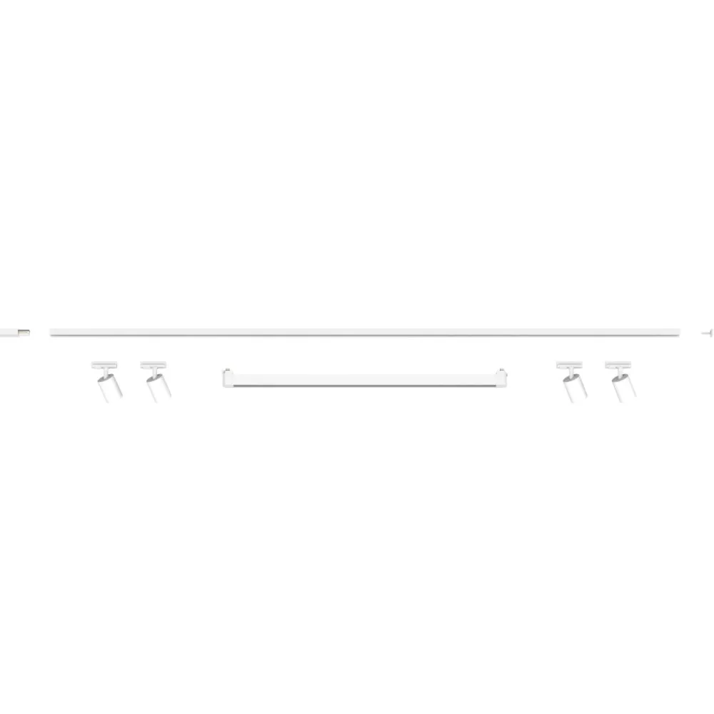 Illuminazione A Binario-Selezionato da Mazzolaluce Sistema binario 200cm bianco con spot modulo led 40w 4000k