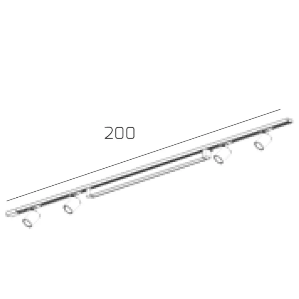 Illuminazione A Binario-Selezionato da Mazzolaluce Sistema binario 200cm bianco con spot modulo led 40w 4000k