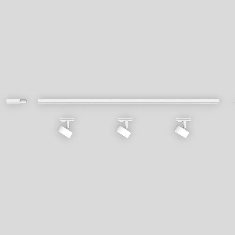 Illuminazione A Binario-Selezionato da Mazzolaluce Sistema binario 100cm bianco con 3 spot gx53 monofase orientabili