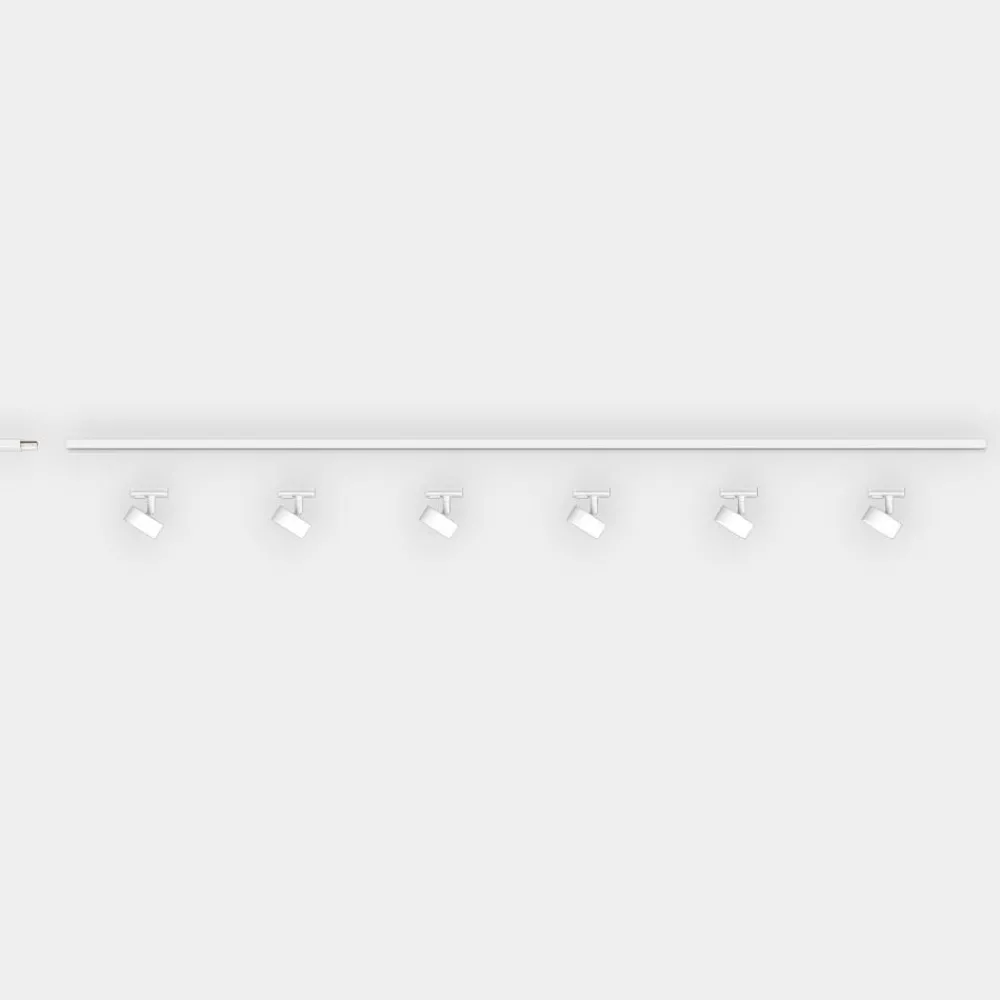 Illuminazione A Binario-Selezionato da Mazzolaluce Sistema binario 200cm bianco con 6 spot gx53 orientabili monofase