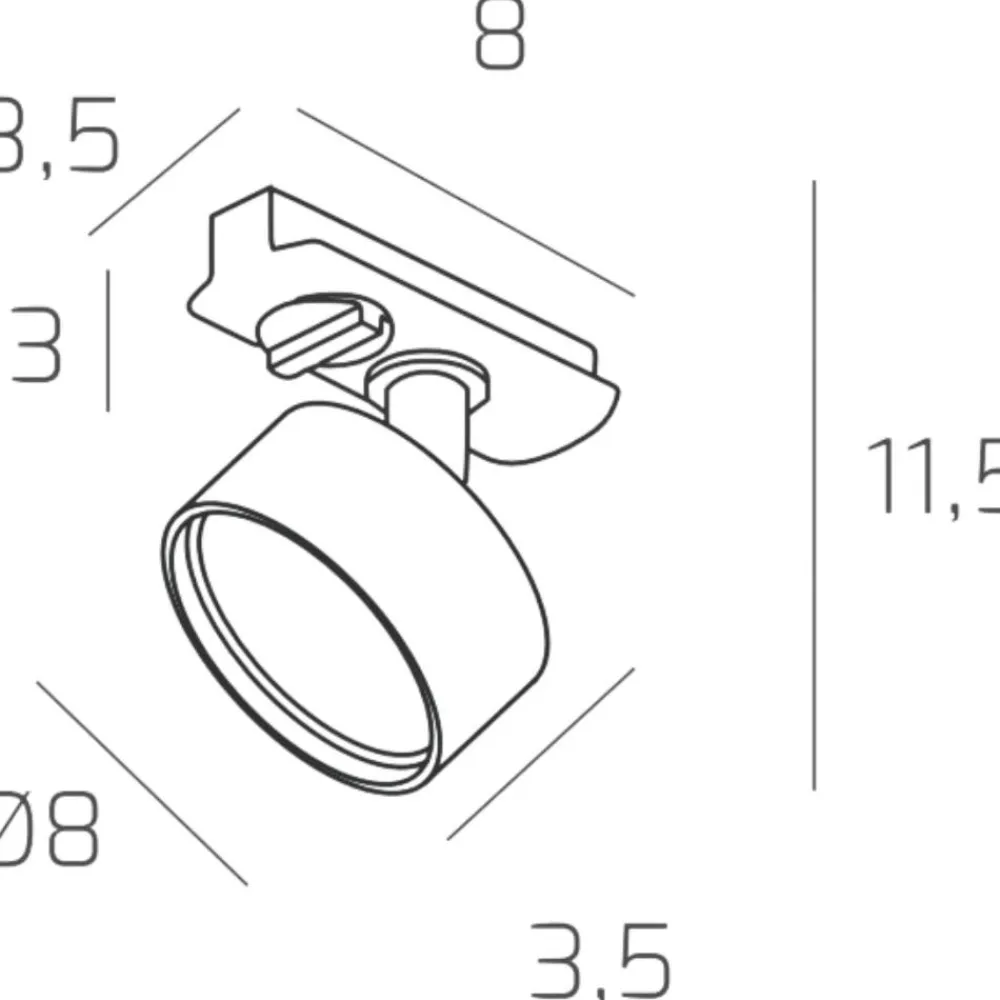 Illuminazione A Binario-Selezionato da Mazzolaluce Sistema binario 200cm bianco con 6 spot gx53 orientabili monofase
