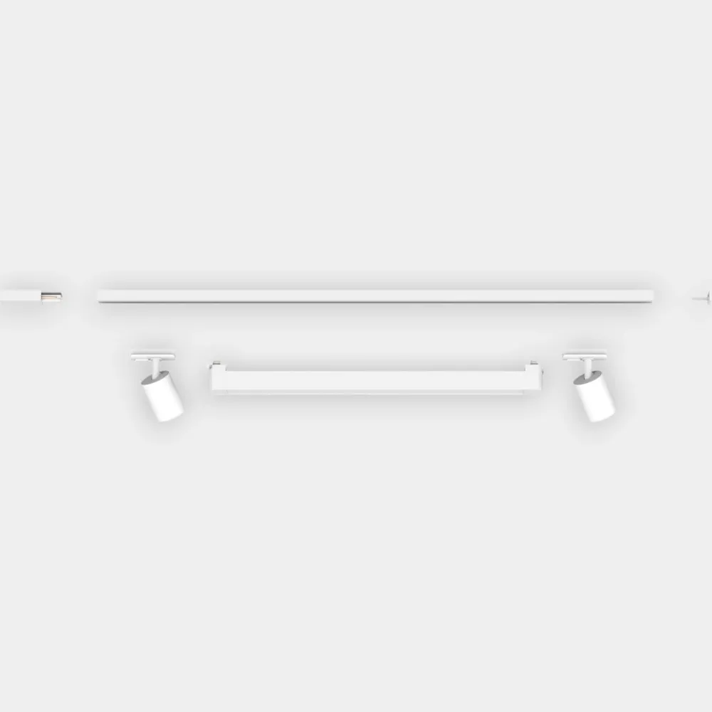 Illuminazione A Binario-Selezionato da Mazzolaluce Sistema binario 100cm bianco led 28w 4000k monofase spot orientabili