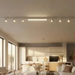 Illuminazione A Binario-Selezionato da Mazzolaluce Sistema binario 300cm bianco monofase modulo led 40w 4000k con spot