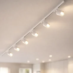 Illuminazione A Binario-Selezionato da Mazzolaluce Sistema binario 200cm bianco monofase con 6 spot orientabili