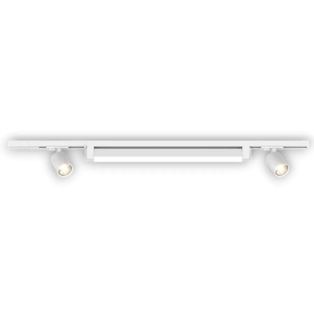 Illuminazione A Binario-Selezionato da Mazzolaluce Sistema binario 100cm modulo led 28w 3000k bianco con spot orientabili