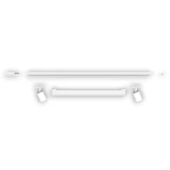 Illuminazione A Binario-Selezionato da Mazzolaluce Sistema binario 100cm modulo led 28w 3000k bianco con spot orientabili