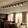 Illuminazione A Binario-Selezionato da Mazzolaluce Sistema binario 300cm monofase nero 8 spot e27 orientabili