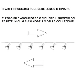 Illuminazione A Binario-Selezionato da Mazzolaluce Sistema binario 300cm monofase nero 8 spot e27 orientabili