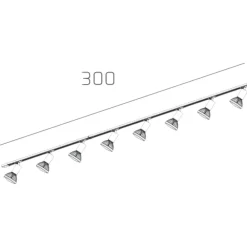 Illuminazione A Binario-Selezionato da Mazzolaluce Sistema binario 300cm monofase nero 8 spot e27 orientabili
