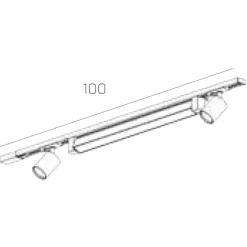 Illuminazione A Binario-Selezionato da Mazzolaluce Sistema binario 100cm nero modulo led 28w 4000k spot oro