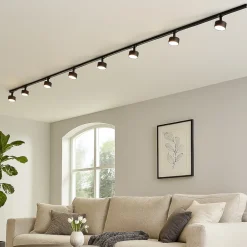 Illuminazione A Binario-Selezionato da Mazzolaluce Sistema binario 300cm nero monofase con spot gx53 orientabili