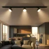 Illuminazione A Binario-Selezionato da Mazzolaluce Sistema binario 100cm nero monofase con 3 spot gx53 orientabili