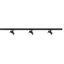 Illuminazione A Binario-Selezionato da Mazzolaluce Sistema binario 100cm nero monofase con 3 spot gx53 orientabili