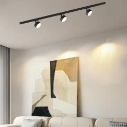Illuminazione A Binario-Selezionato da Mazzolaluce Sistema binario 100cm nero monofase con 3 spot gx53 orientabili