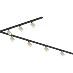 Illuminazione A Binario-Selezionato da Mazzolaluce Sistema binario 300cm sabbia angolare elettrificato monofase con 7 spot