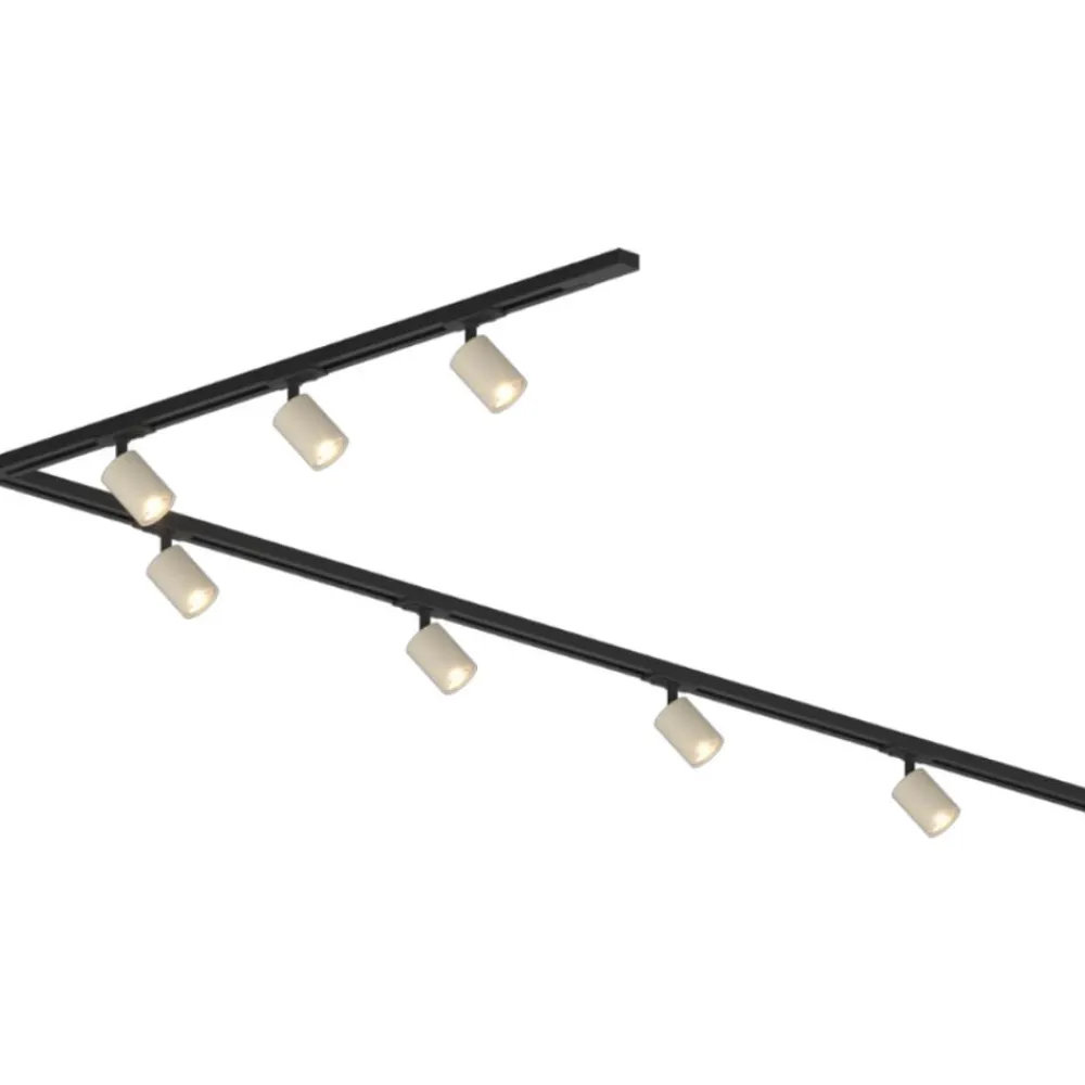 Illuminazione A Binario-Selezionato da Mazzolaluce Sistema binario 300cm sabbia angolare elettrificato monofase con 7 spot
