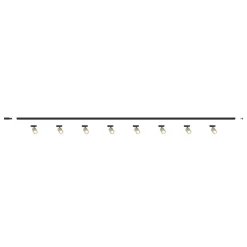 Illuminazione A Binario-Selezionato da Mazzolaluce Sistema binario 300cm sabbia monofase elettrificato nero con 8 spot