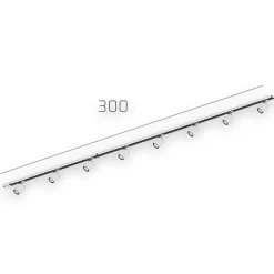 Illuminazione A Binario-Selezionato da Mazzolaluce Sistema binario 300cm sabbia monofase elettrificato nero con 8 spot