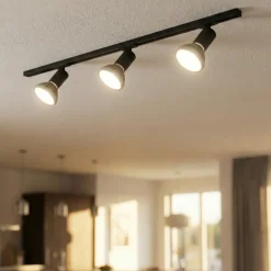 Illuminazione A Binario-Selezionato da Mazzolaluce Sistema binario monofase nero 3 spot e27 orientabili
