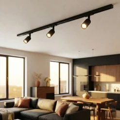 Illuminazione A Binario-Top Light Sistema binario monofase nero 100cm 3 spot orientabili gu10