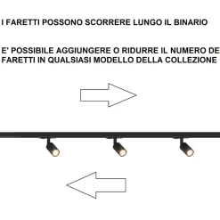 Illuminazione A Binario-Top Light Sistema binario monofase nero 100cm 3 spot orientabili gu10