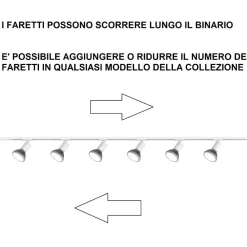 Illuminazione A Binario-Selezionato da Mazzolaluce Sistema binario nero 300cm monofase 8 spot orientabili