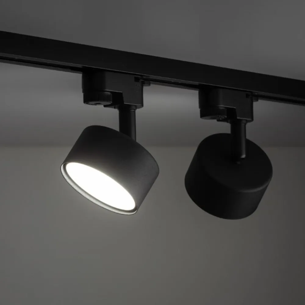 Illuminazione A Binario-Selezionato da Mazzolaluce Sistema binario trifase 100cm nero con faretti gx53 orientabili