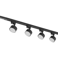 Illuminazione A Binario-Selezionato da Mazzolaluce Sistema binario trifase 100cm nero con faretti gx53 orientabili