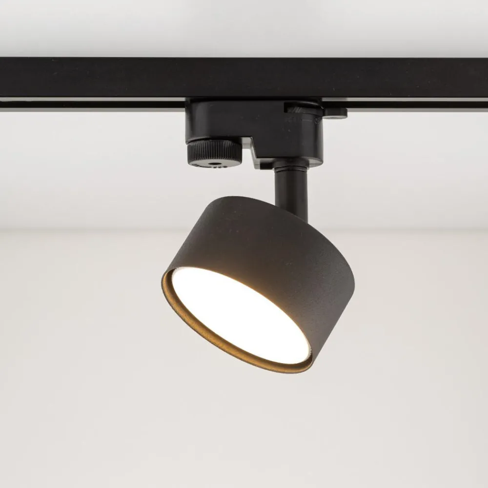Illuminazione A Binario-Selezionato da Mazzolaluce Sistema binario trifase 100cm nero con faretti gx53 orientabili