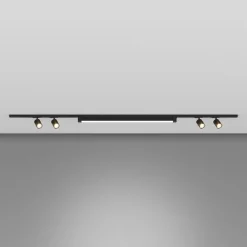 Illuminazione A Binario-Selezionato da Mazzolaluce Sistema con spot a binario 200cm nero led 40w 4000k
