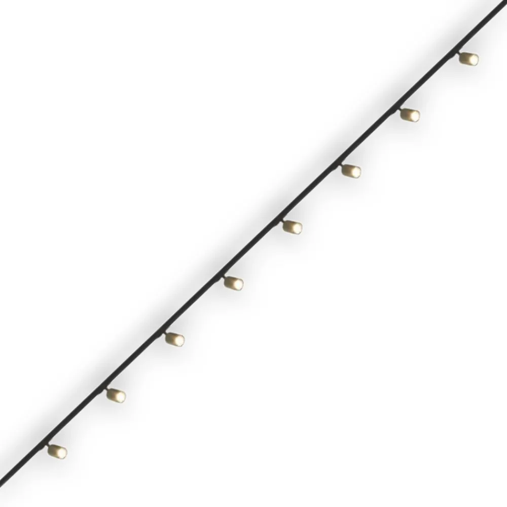 Illuminazione A Binario-Selezionato da Mazzolaluce Sistema illuminazione a binario 300cm nero con 8 spot oro