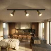Illuminazione A Binario-Selezionato da Mazzolaluce Sistema illuminazione binario 100cm nero oro con 3 spot e27 orientabili