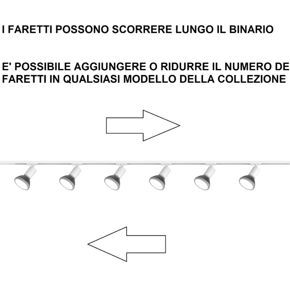 Illuminazione A Binario-Selezionato da Mazzolaluce Sistema illuminazione binario 100cm nero oro con 3 spot e27 orientabili
