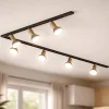 Illuminazione A Binario-Selezionato da Mazzolaluce Sistema luci a binario angolare 300cm nero oro 7 spot e27 orientabili monofase