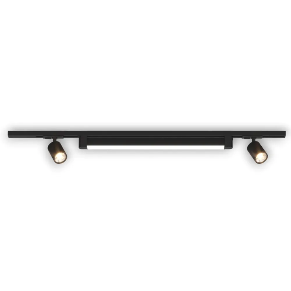 Illuminazione A Binario-Selezionato da Mazzolaluce Sistema luci a binario binario led modulo nero 28w 3000k con spot orientabili