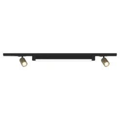 Illuminazione A Binario-Selezionato da Mazzolaluce Sistema luci a binario 100cm modulo led 28w 3000k nero oro spot orientabili
