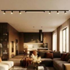 Illuminazione A Binario-Selezionato da Mazzolaluce Sistema luci a binario modulo led 40w 4000k con spot monofase