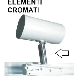 Illuminazione A Binario-Selezionato da Mazzolaluce Sistema profilo a binario 107cm bianco con faretti orientabili fp