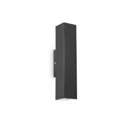 Applique Da Parete-Ideal Lux Sky ap2 applique da parete squadrato nero doppia luce