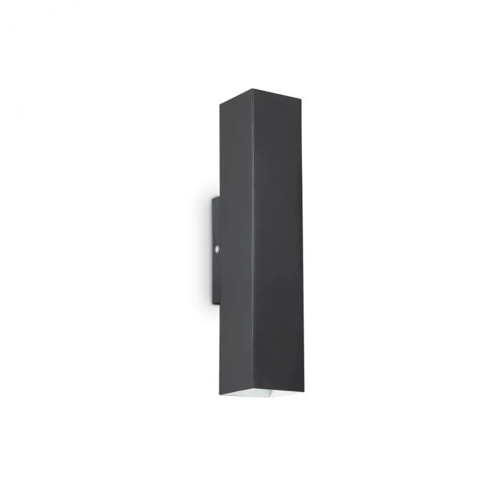 Applique Da Parete-Ideal Lux Sky ap2 applique da parete squadrato nero doppia luce