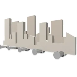 Appendiabiti Da Parete-Selezionato da Mazzolaluce Skyline appendiabiti moderno legno tortora