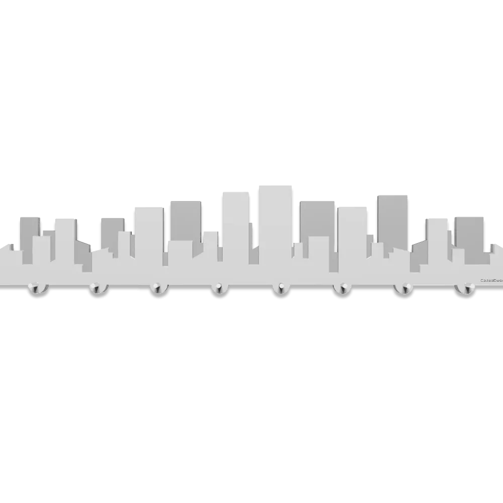 Mobili Ingresso Moderni-Selezionato da Mazzolaluce Skyline grande appendichiavi da parete moderno legno bianco grigio