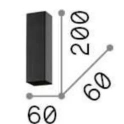 Faretti Da Soffitto-Ideal Lux Sky pl1 bianco faretto quadrato da soffitto 5w 3000k